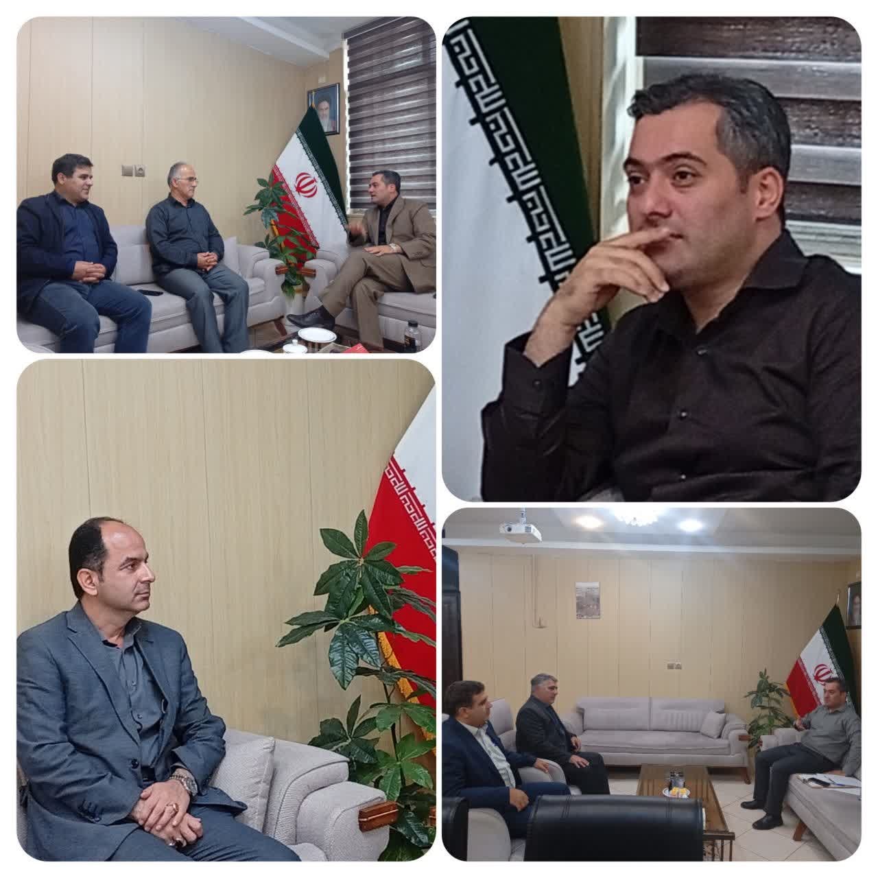 دیدار شهرداران خمام، لوشان و حویق با مدیرعامل سازمان همیاری شهرداری های گیلان